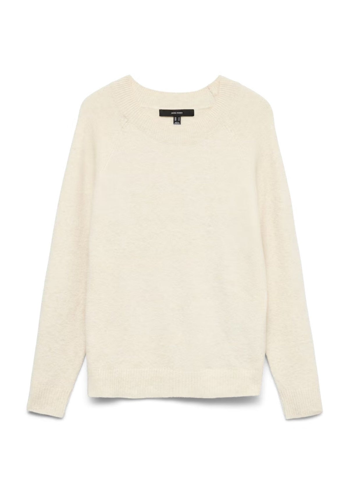 Vero Moda Pullover Donna Doffy Bianco 10201022 Birch MELANGE VERO MODA