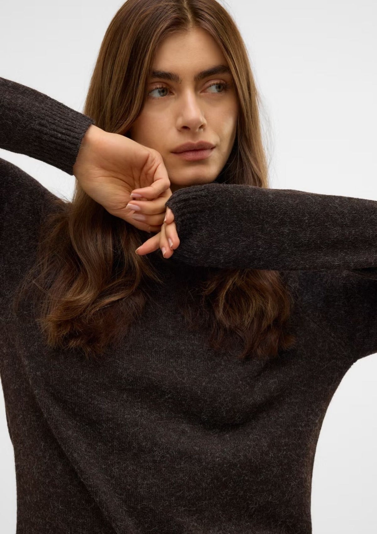 Vero Moda Pullover Donna Doffy Marrone 10201022 Chocolate Torte VERO MODA