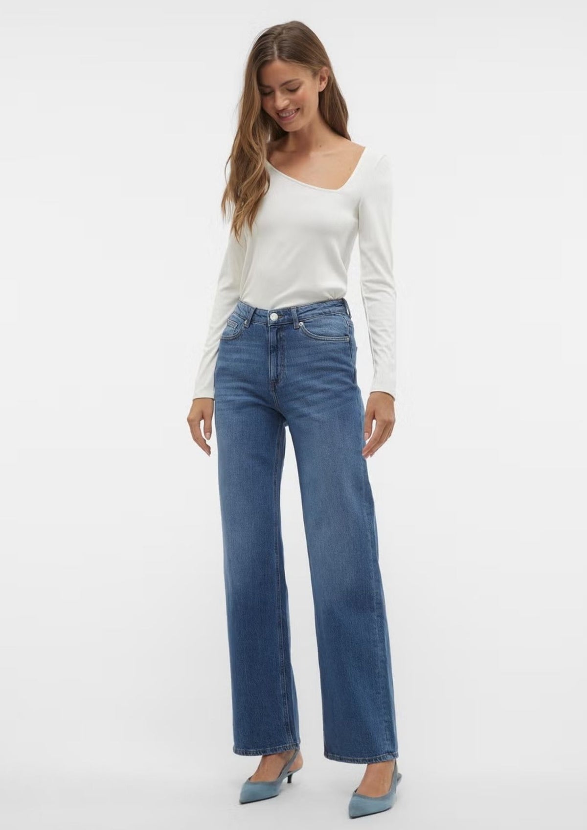 Vero Moda Jeans Donna Tessa Blu Medio 10308153 Medium Blue Denim VERO MODA