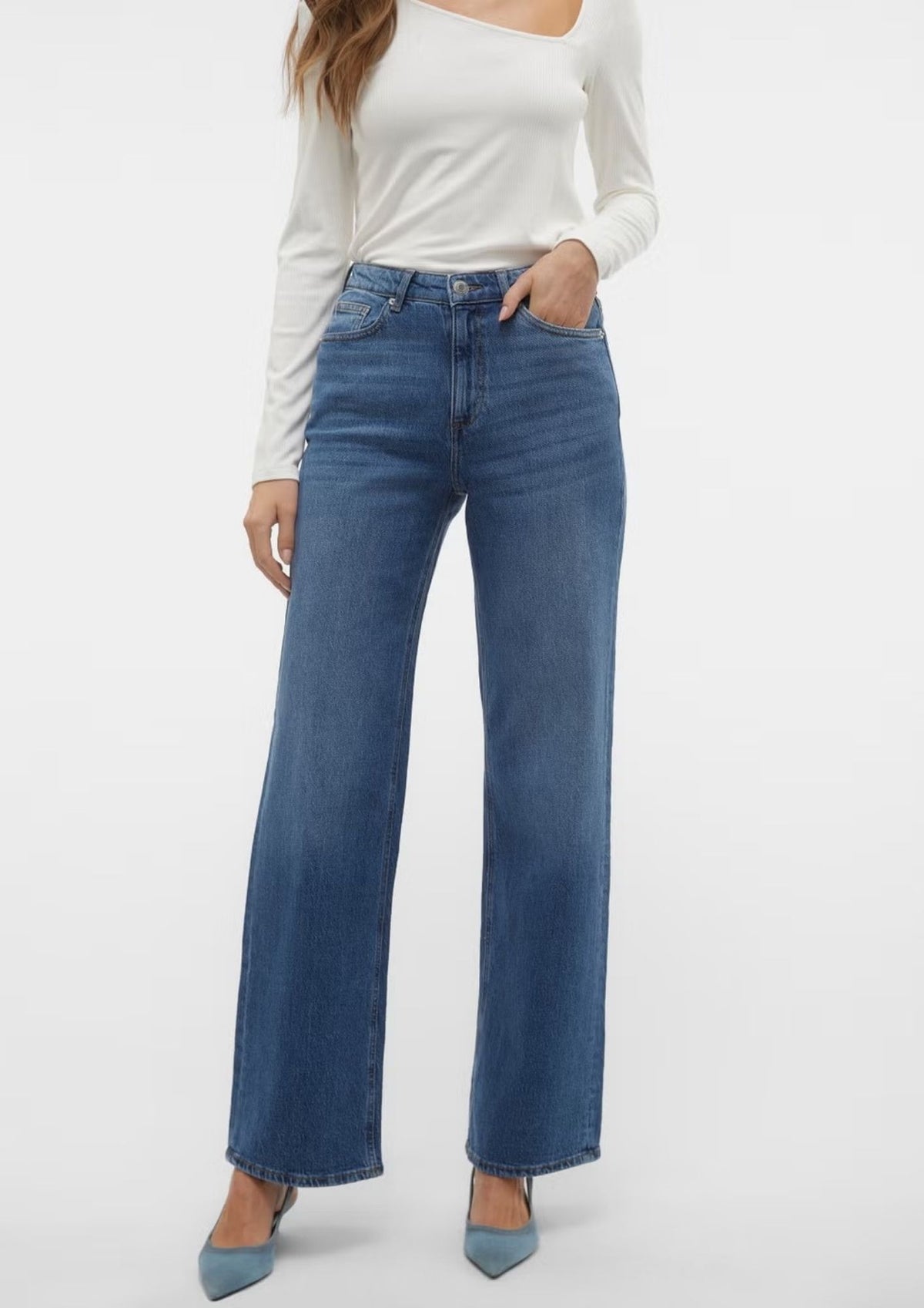 Vero Moda Jeans Donna Tessa Blu Medio 10308153 Medium Blue Denim VERO MODA