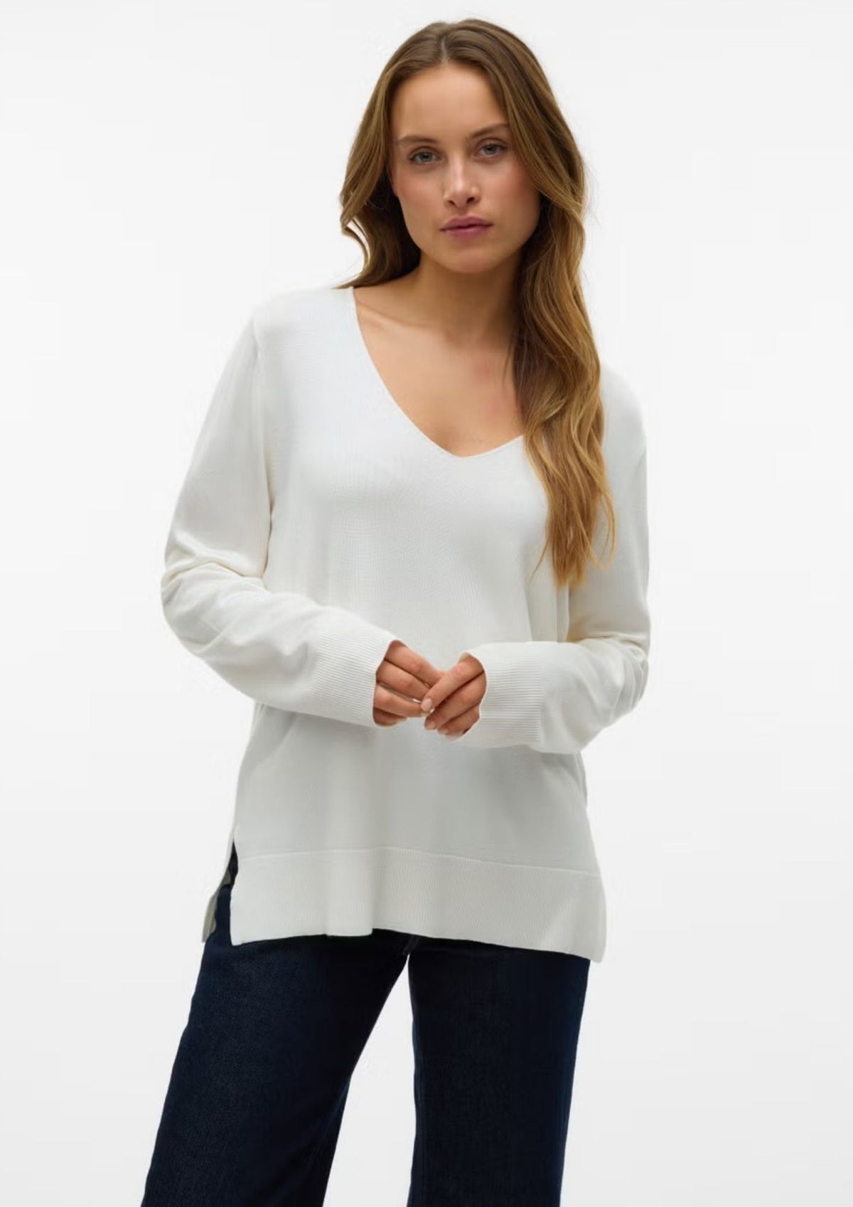 Vero Moda Pullover Donna Silje Grigio 10320451 Birch VERO MODA