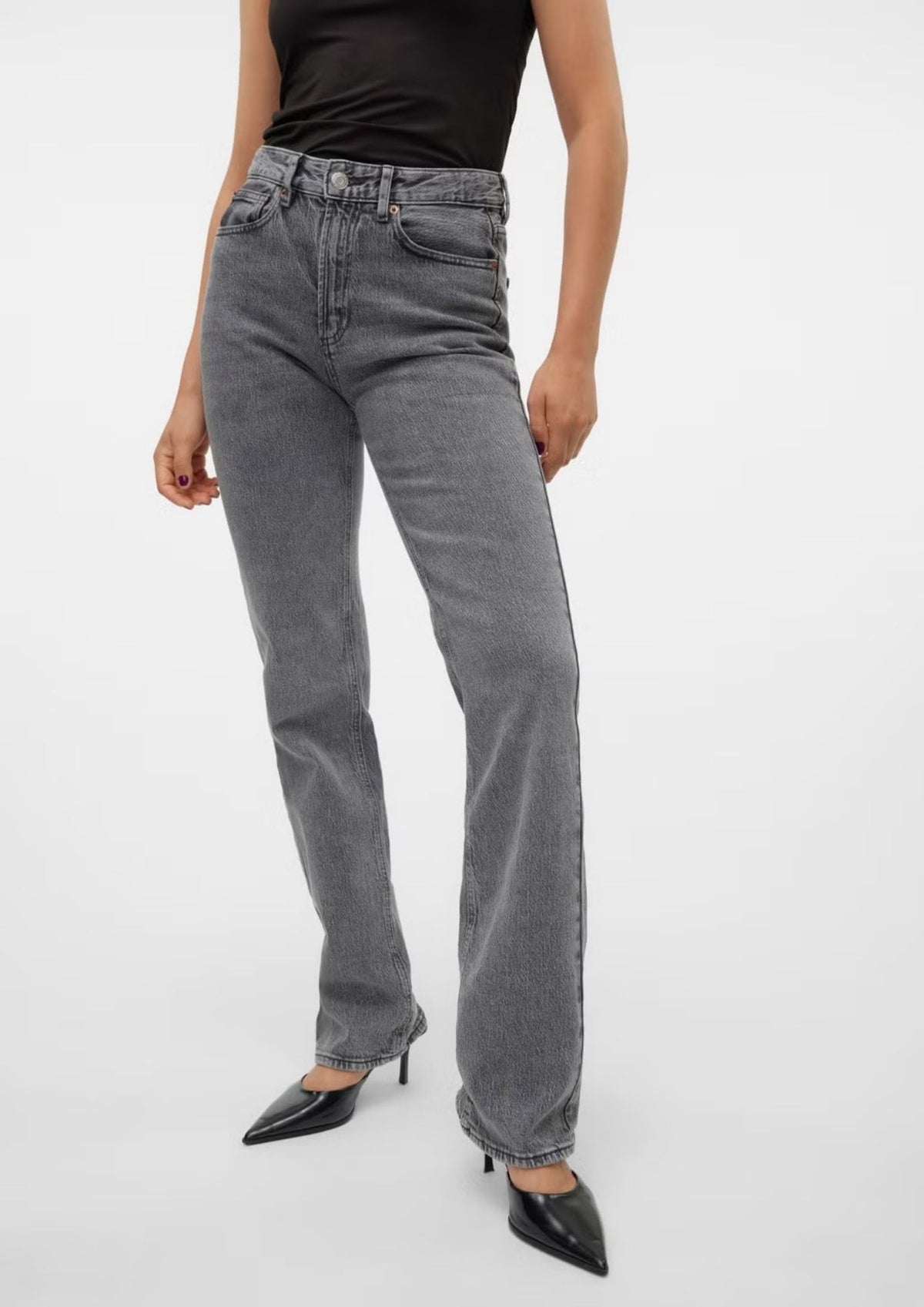 Vero Moda Jeans Donna Tessa Grigio 10320583 Medium Grey Denim VERO MODA