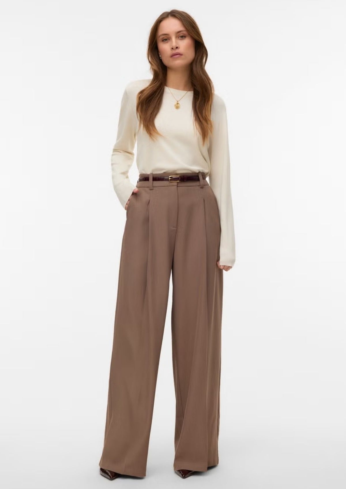 Vero Moda Pullover Donna Silje Beige 10343875 Birch VERO MODA