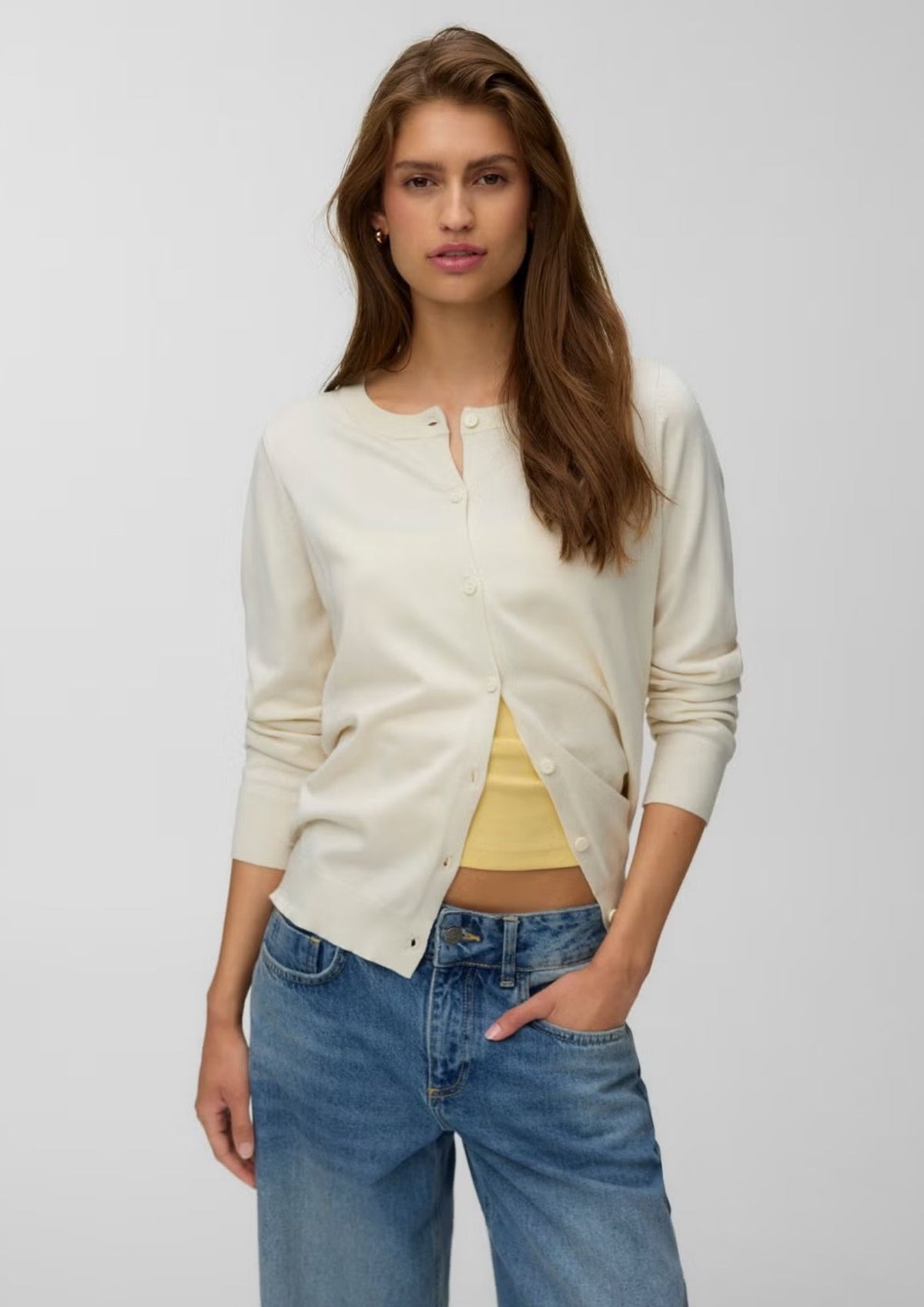 Vero Moda Cardigan Donna Silje Beige 10346655 Birch W. DTM BUTTON VERO MODA