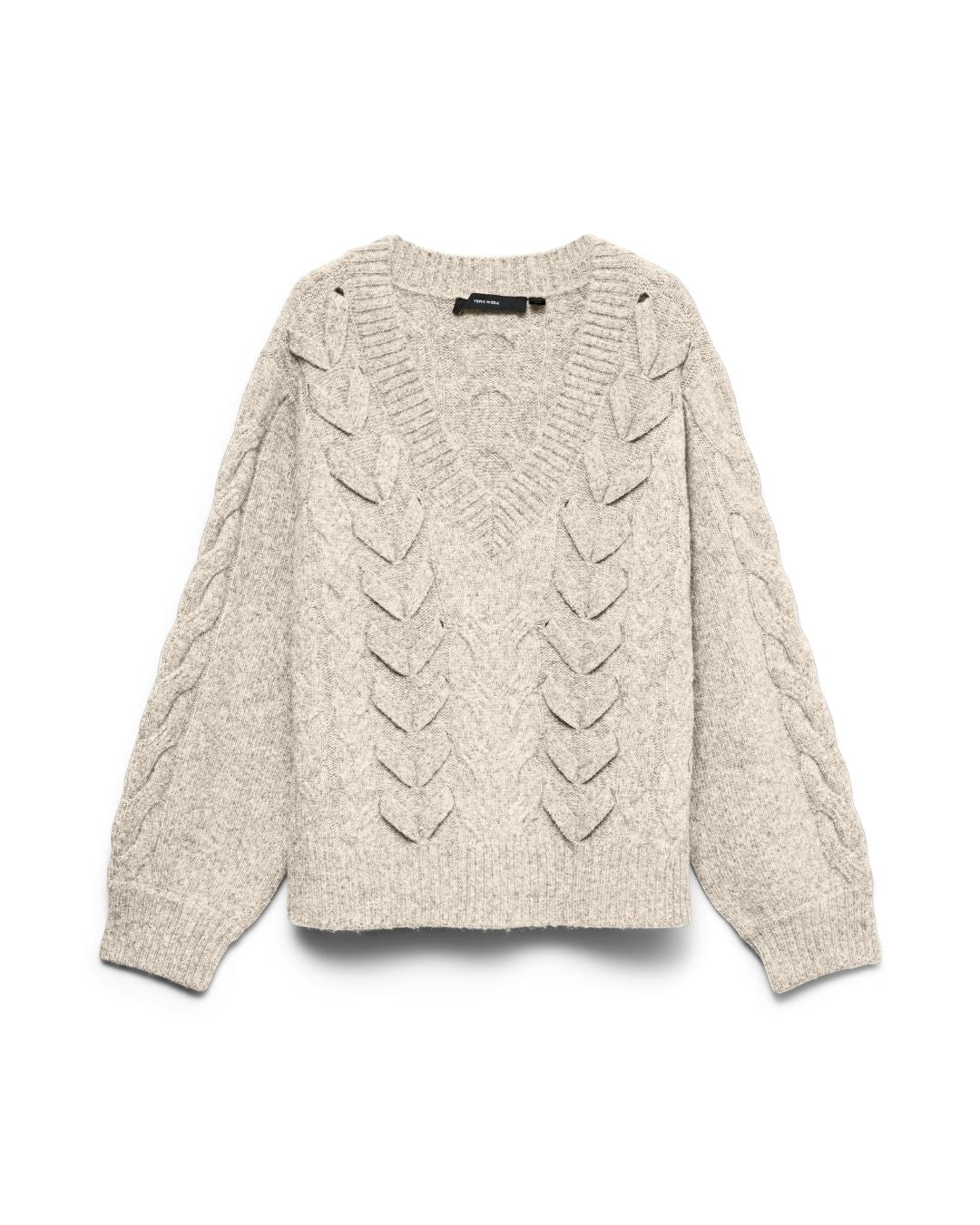 Maglione Donna Beige 10347352 Birch MELANGE VERO MODA