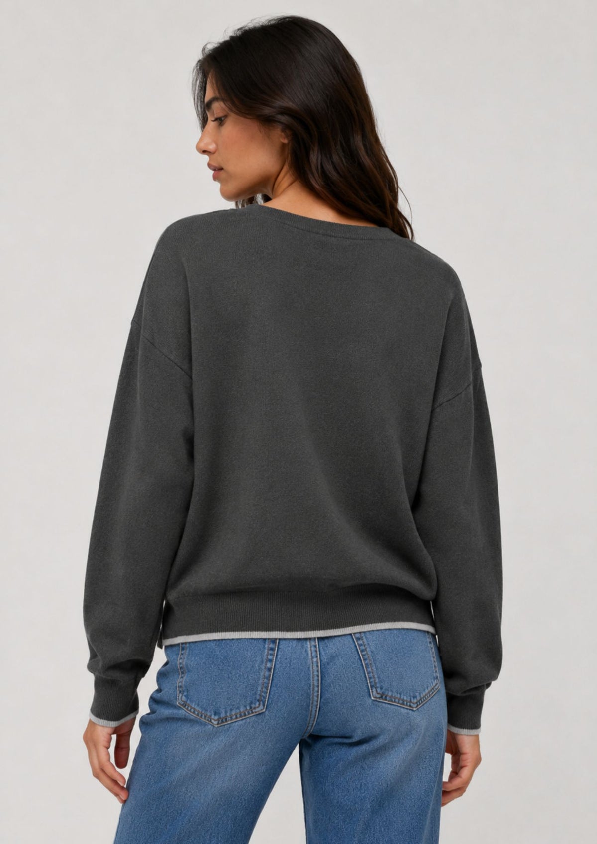 Vero Moda Pullover Donna Bella Grigio 10347922 Dark Grey Melange VERO MODA