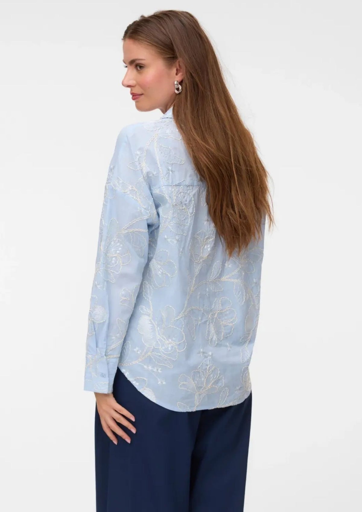 Vero Moda Camicia Donna Shine Blu 10348076 Cashmere Blue Snow white VERO MODA