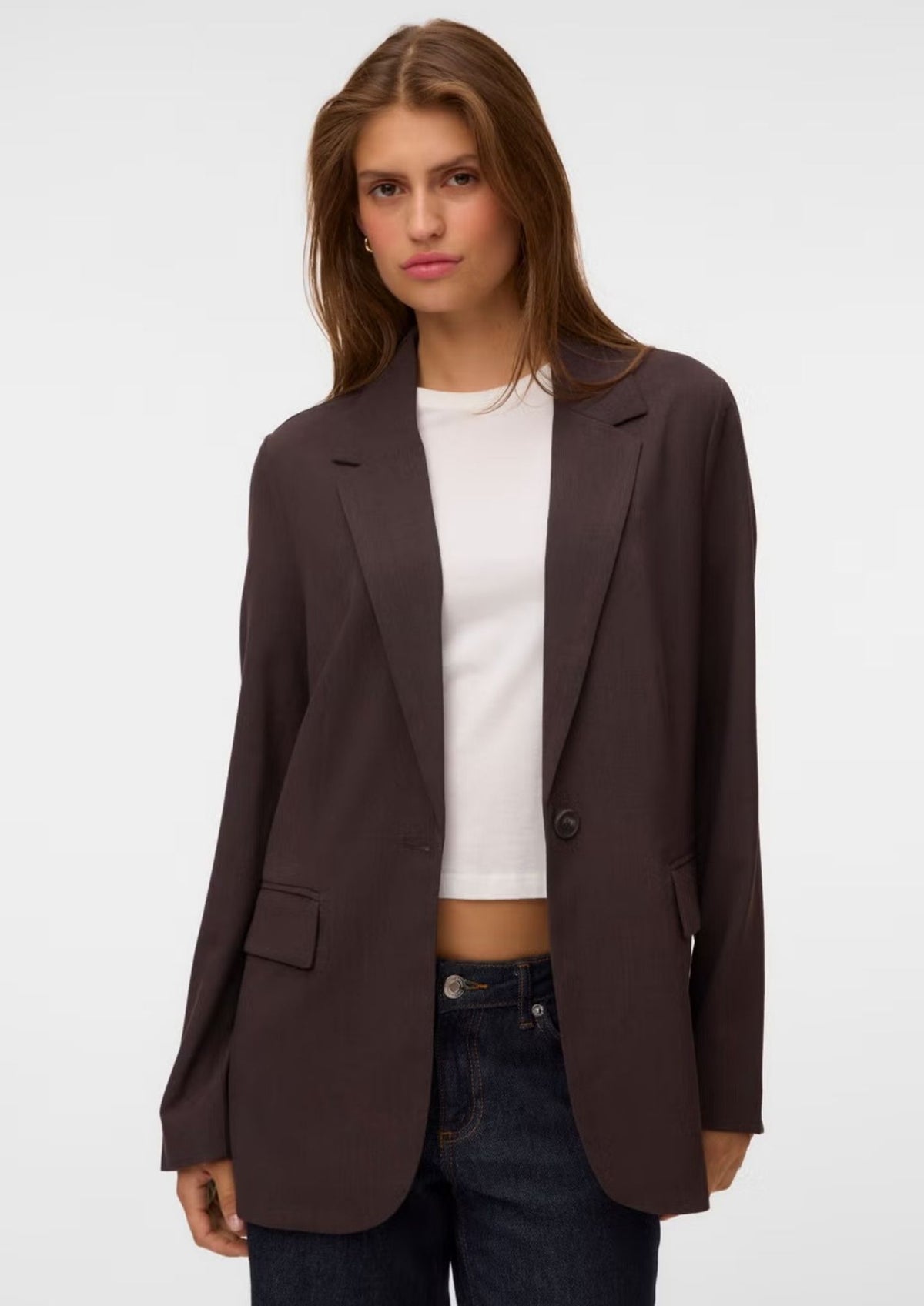 Vero Moda Giacca Donna Texas Marrone 10348823 Chocolate Torte MELANGE VERO MODA
