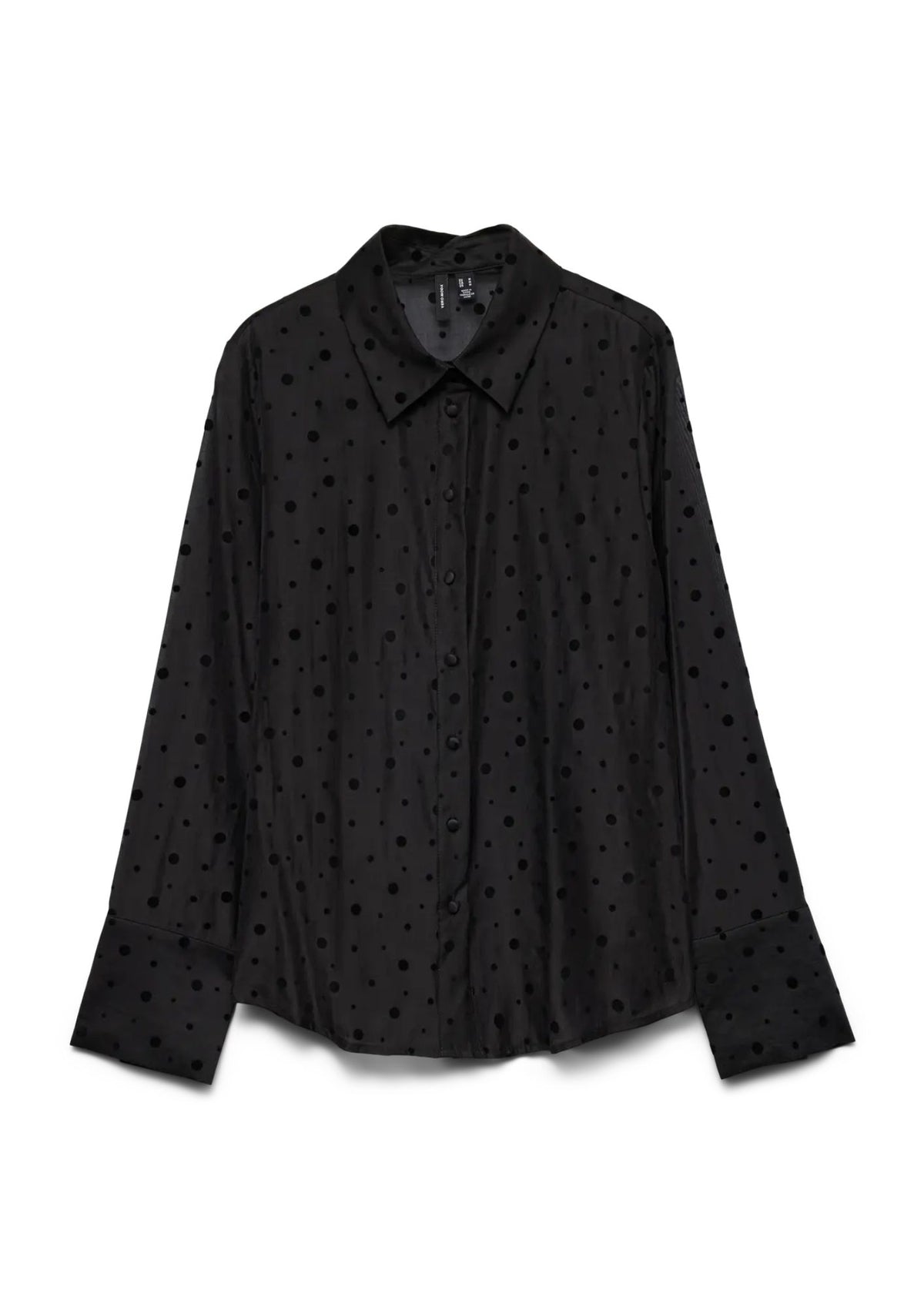 Vero Moda Camnicia Donna Ninna Nera 10349239 Black Black flock VERO MODA