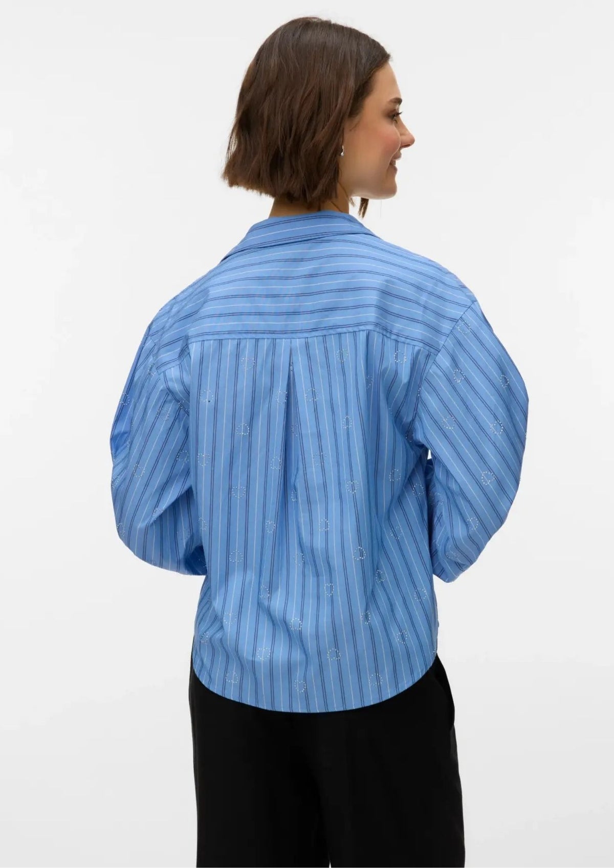 Vero Moda Camicia Donna Gina Blu Provenza 10349240 Provence Navy peony VERO MODA