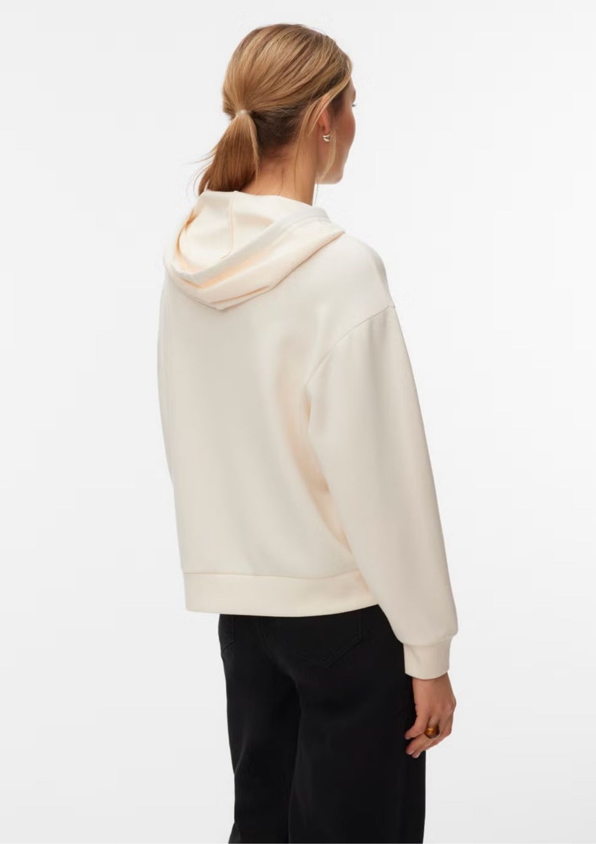 Vero Moda Felpa Donna Leo Grigio Betulla 10349309 Birch BLACK STRINGS VERO MODA