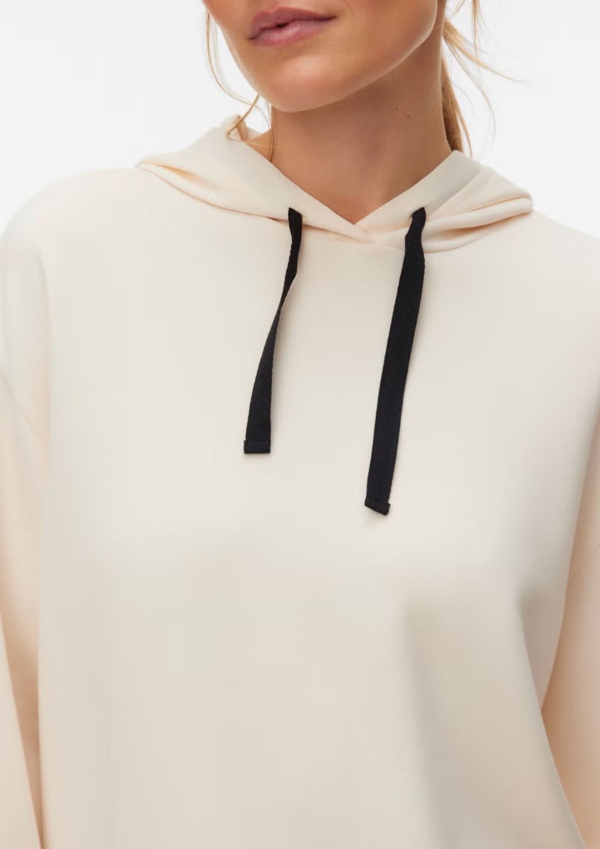 Vero Moda Felpa Donna Leo Grigio Betulla 10349309 Birch BLACK STRINGS VERO MODA