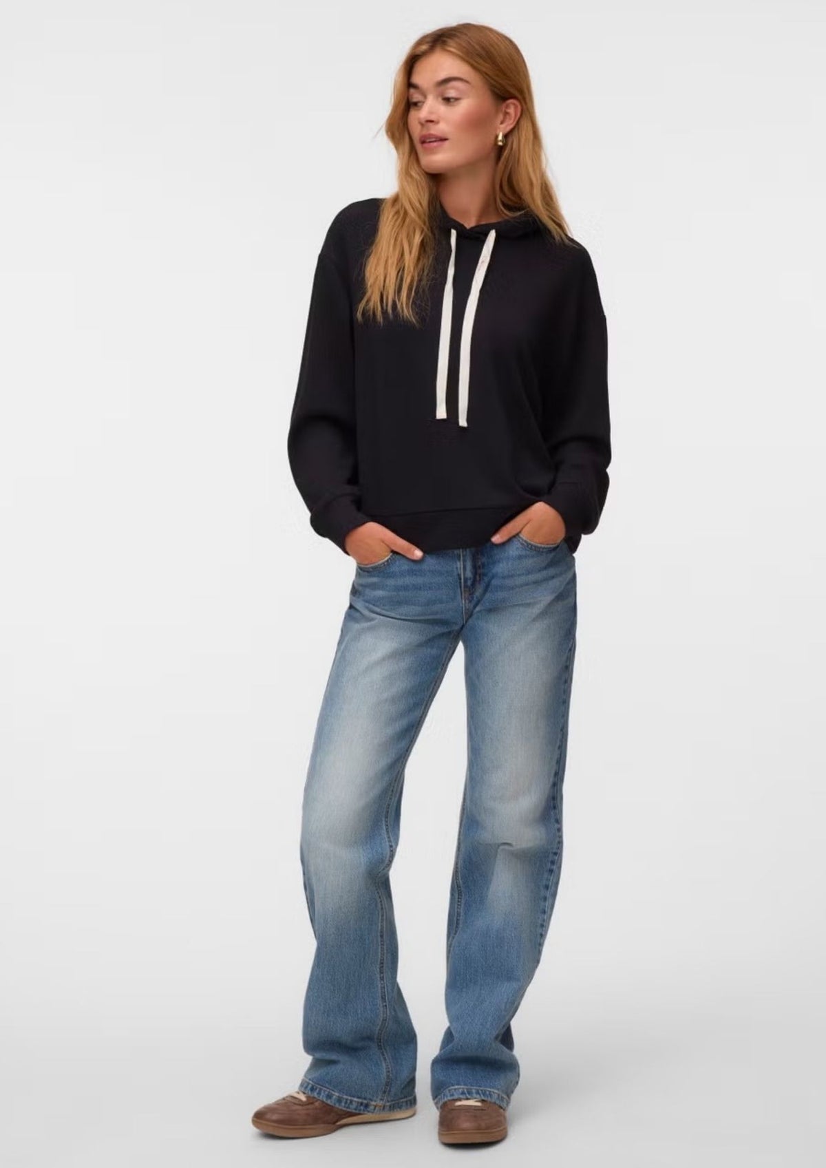 Vero Moda Felpa Donna Leo Nera 10349309 Black BIRCH STRINGS VERO MODA
