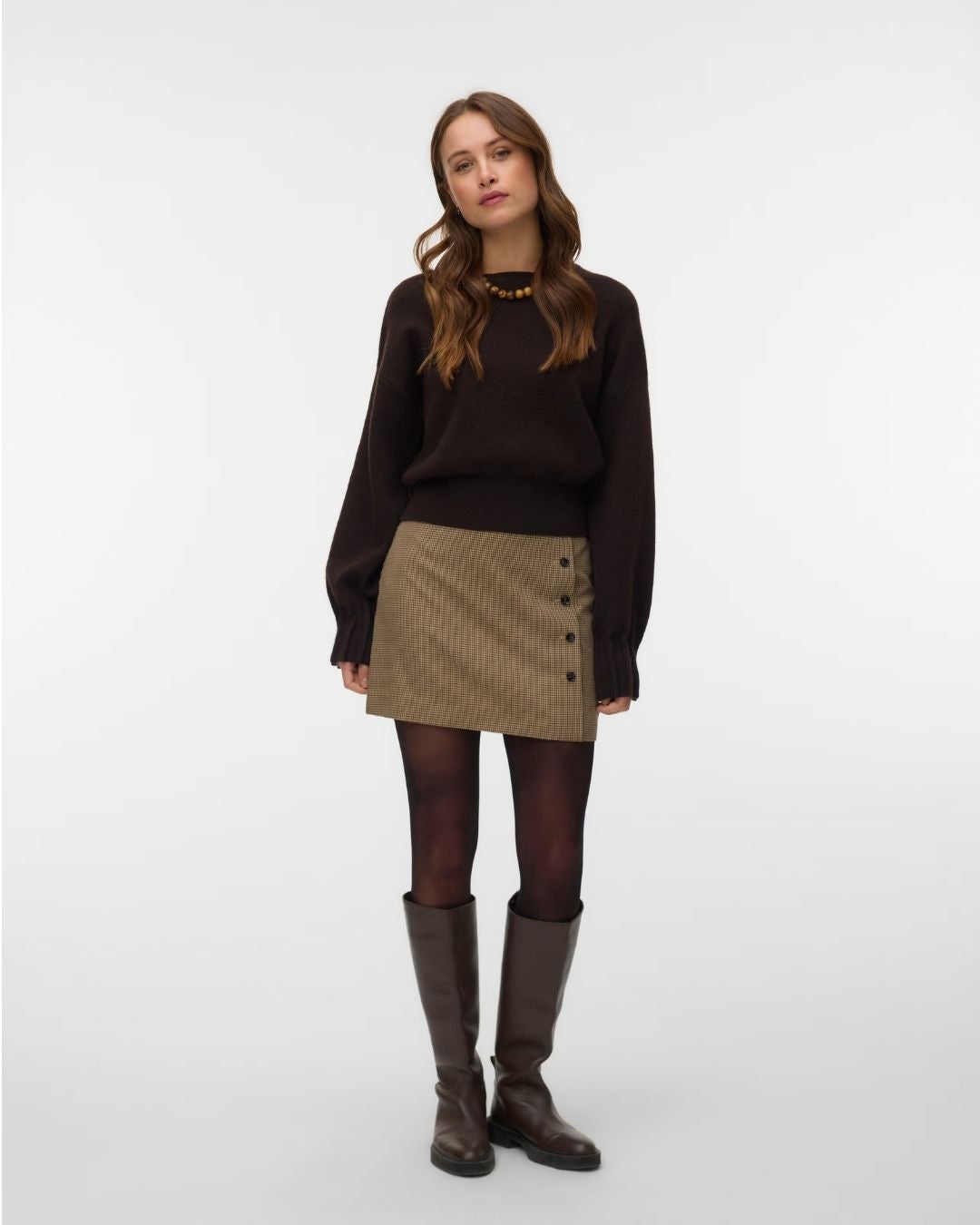 Maglione Donna Brown Chocolate Torte 10350237 Chocolate Torte MELANGE VERO MODA