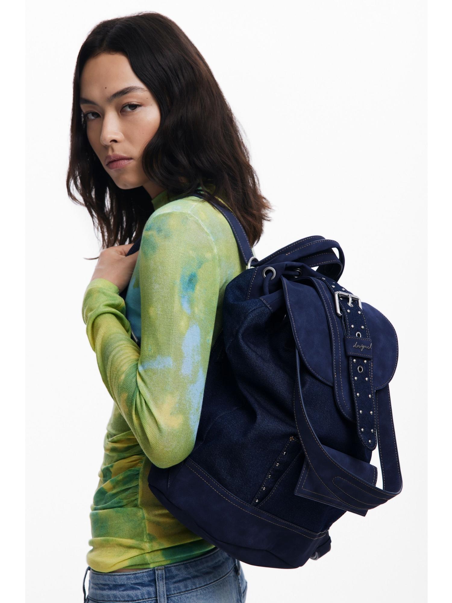 DESIGUAL Desigual Zaino denim a secchiello convertibile medio Donna Blu Zaino