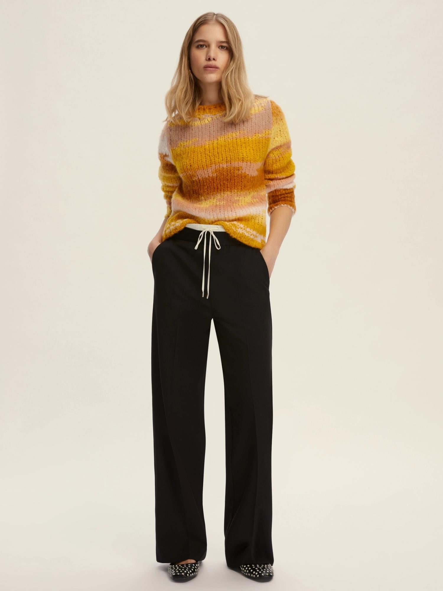 Emme Marella Pantalone con doppia cintura Donna Firenze Nero 2525136032200 013 EMME MARELLA