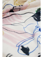 Desigual Foulard rettangolare con tratti Donna Bianco 25WAWA06 1025 DESIGUAL