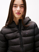 Tommy Hilfiger Piumino con Cappuccio Donna Nero DW0DW21617 BDS TOMMY HILFIGER