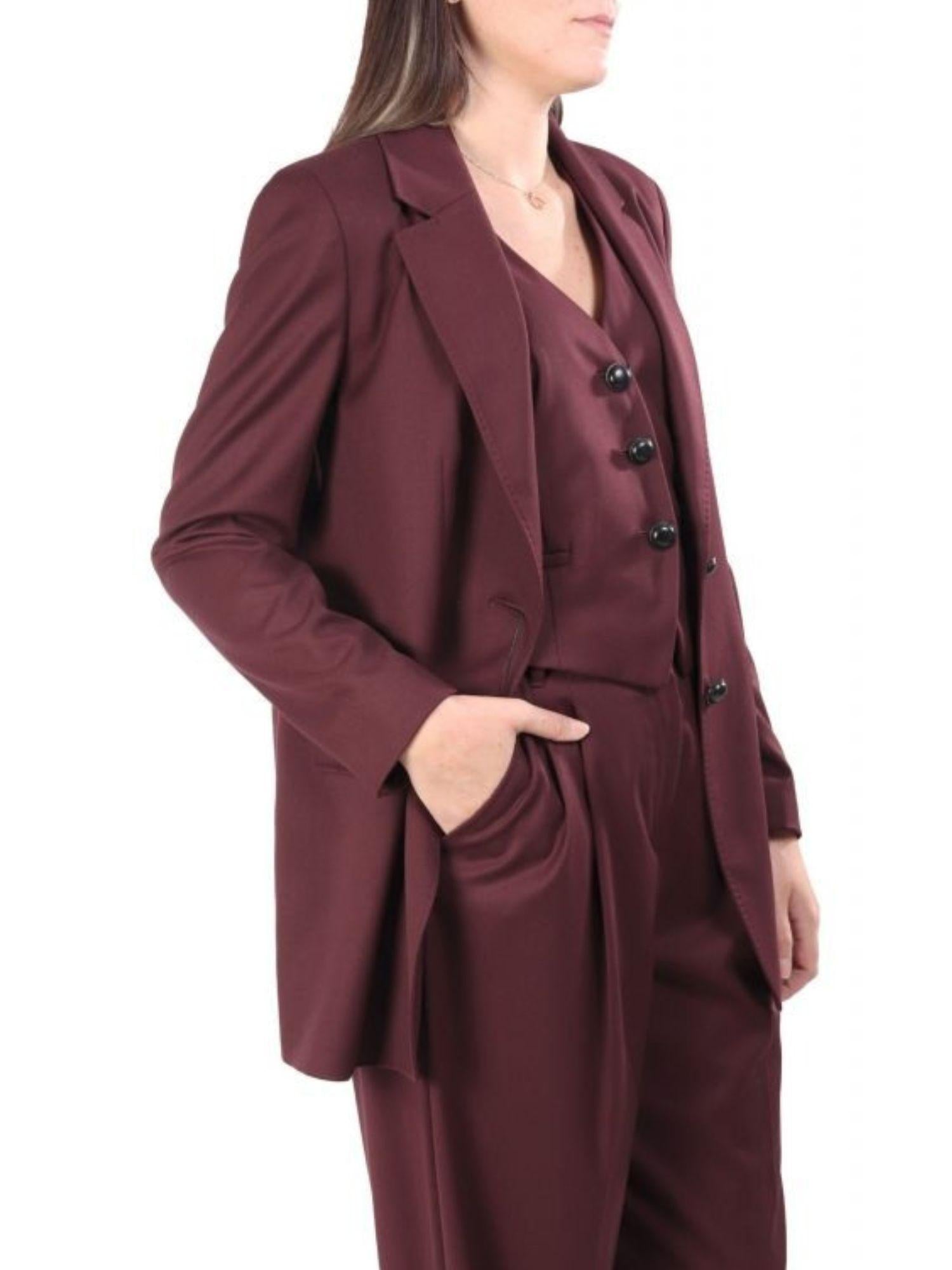 Emme Marella Giacca Donna Agape Bordeaux 2525046101200 005 EMME MARELLA