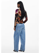 Desigual Maglietta disegnata da Mr. Christian Lacroix Donna Rosso 25WWTK38 3035 DESIGUAL
