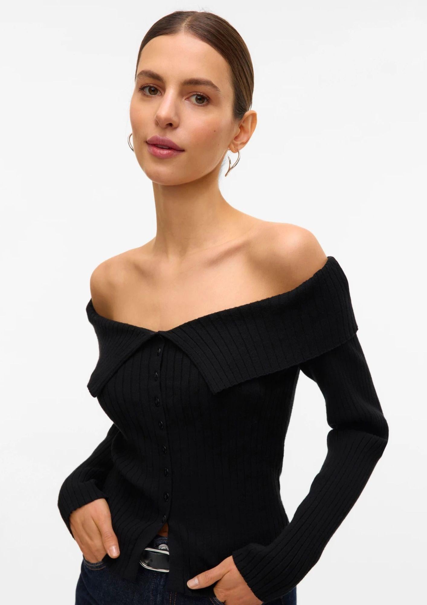 Aware Maglia Donna Sia Nera 10329653 Black VERO MODA