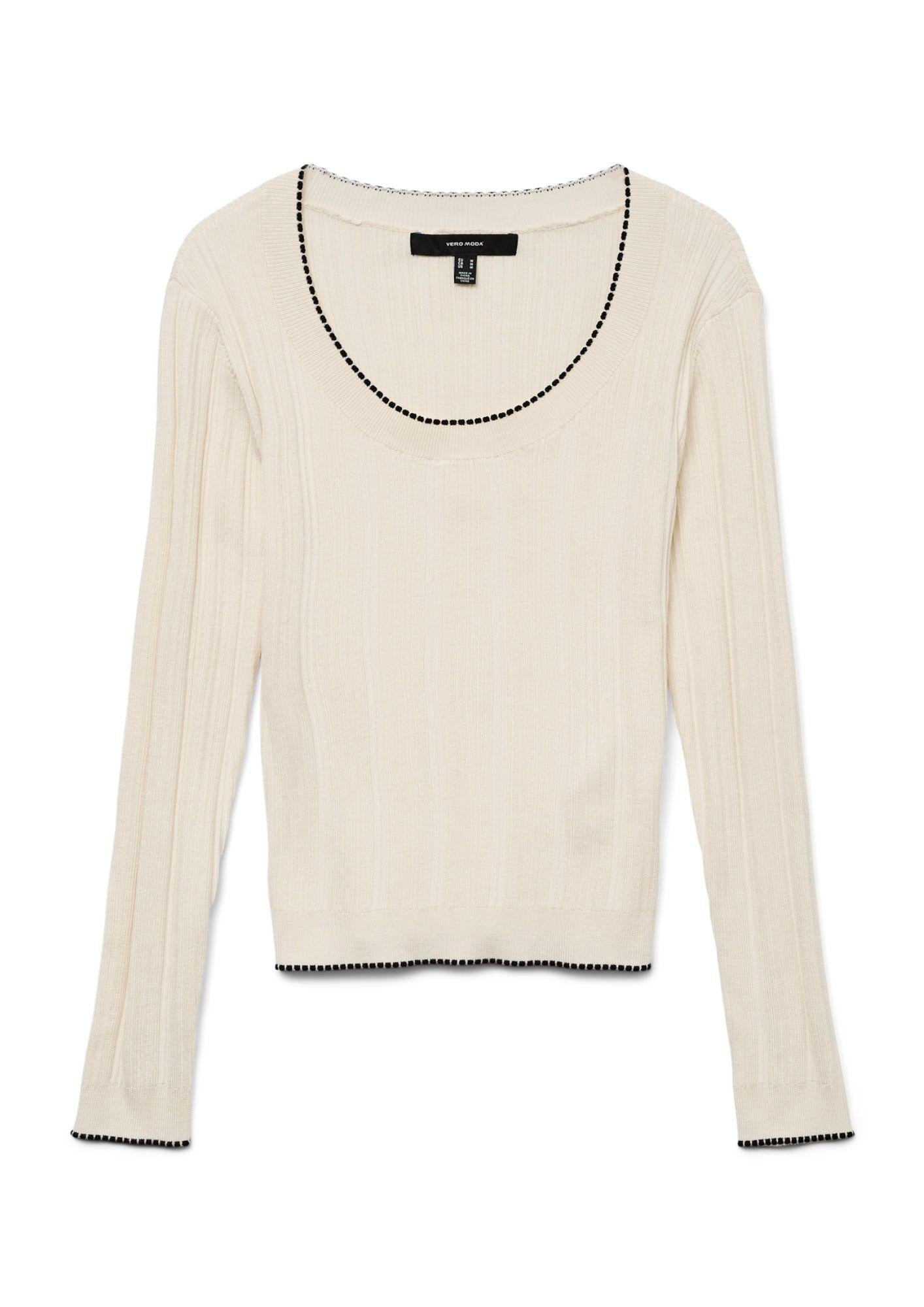 Vero Moda Pullover Donna Nina Bianco Panna 10331331 Birch W. BLACK VERO MODA