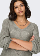 Jacqueline De Yong Maglia Donna Badut Argento 15302387 December Sky SILVER LUREX JACQUELINE DE YONG