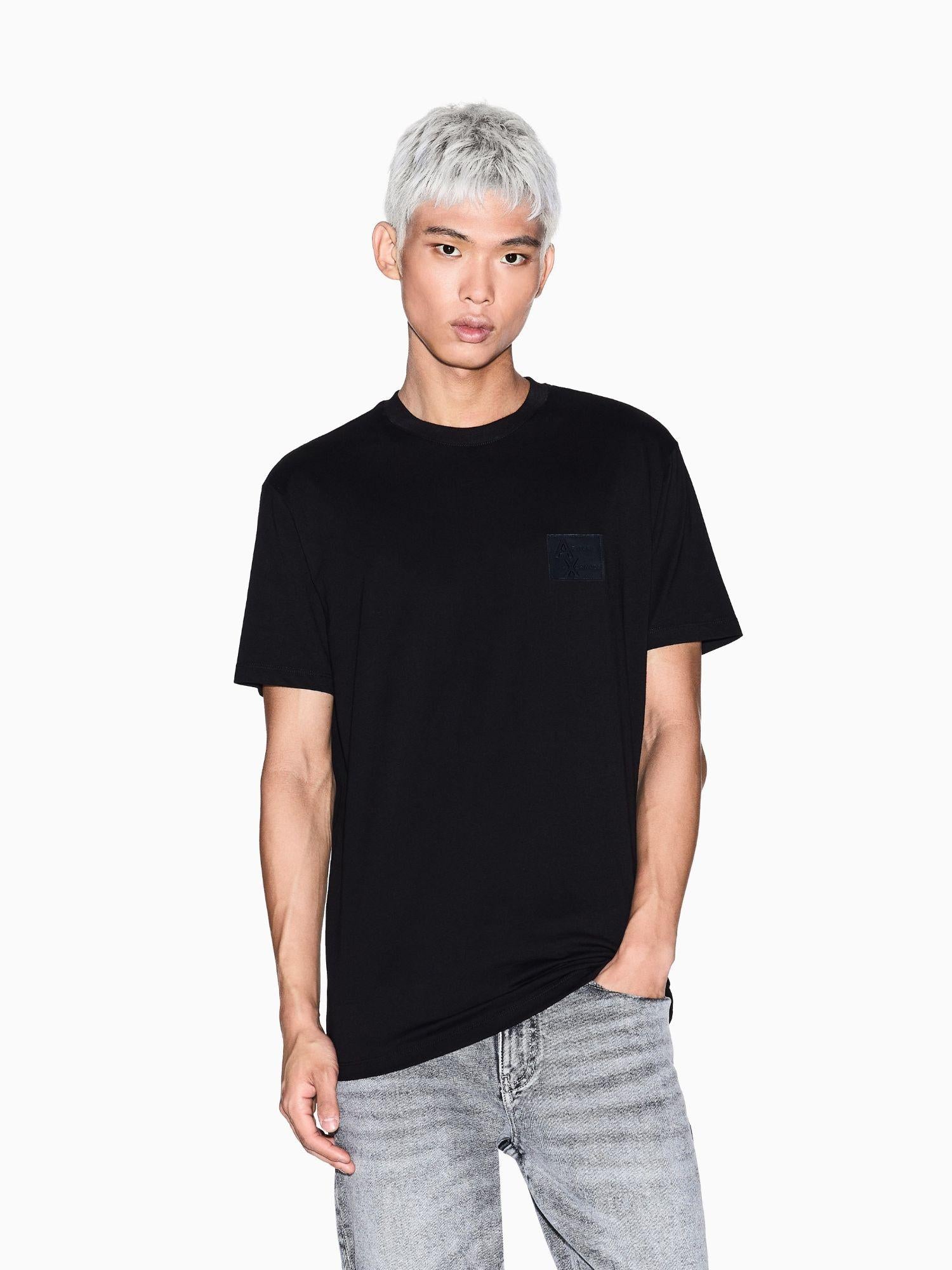 Armani Exchange T-Shirt Uomo Regular Fit con Patch Nero XM001456 AF10358 UC001 ARMANI EXCHANGE