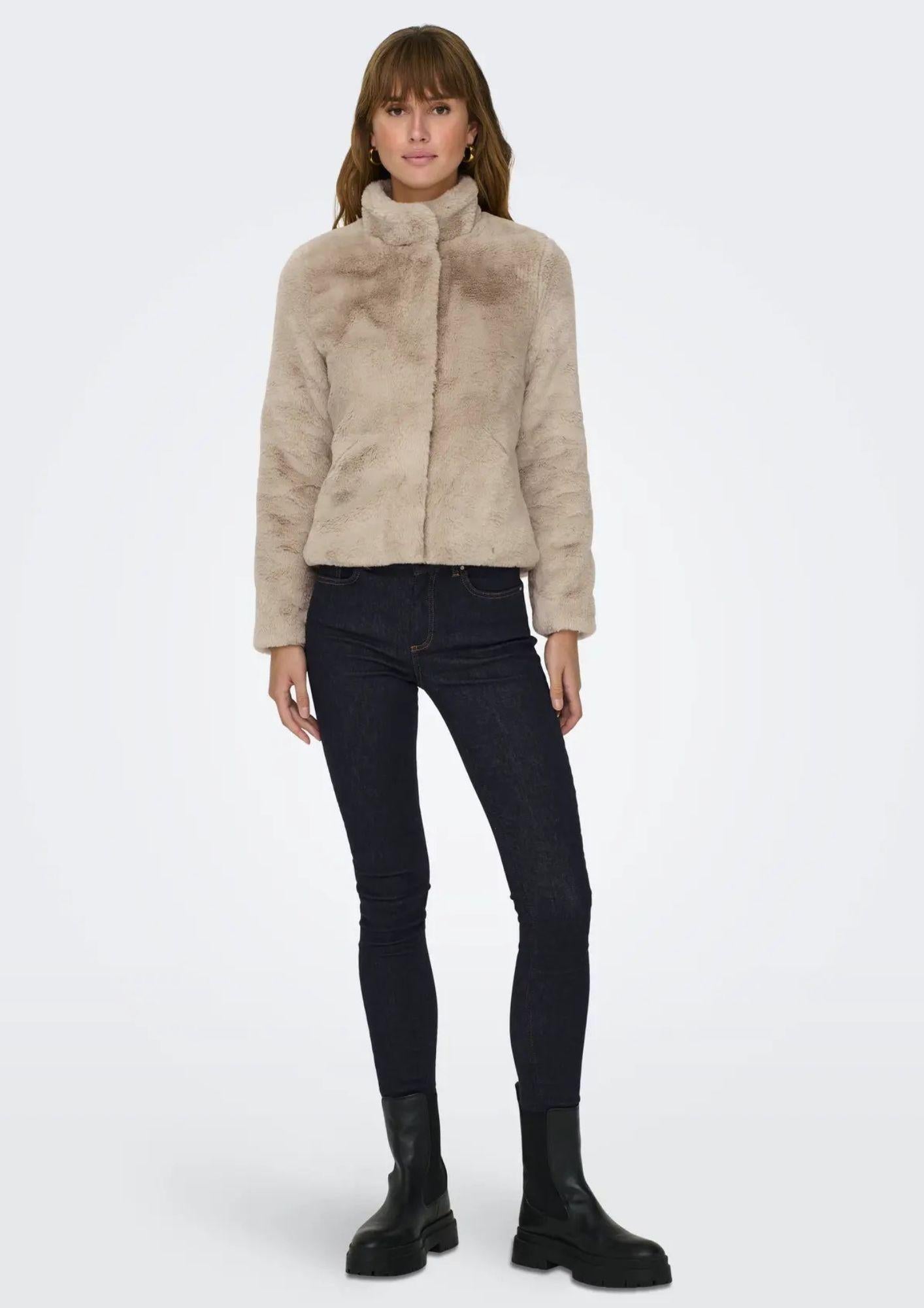 Only Giacca Invernale Donna Onlnewvida Beige 15295423 Humus ONLY