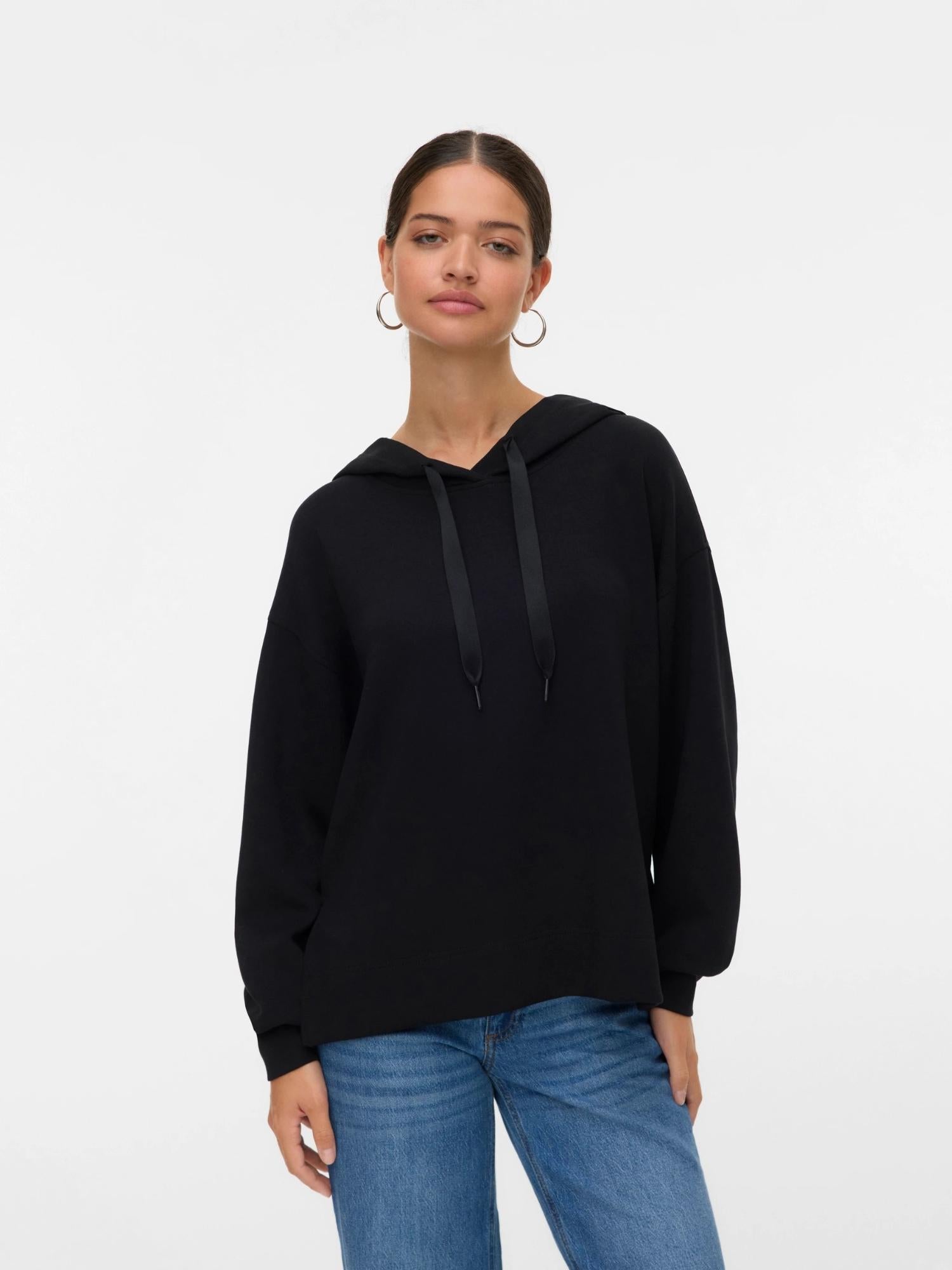 Vero Moda Felpa Con Cappuccio Donna Hali Nero 10331783 Black VERO MODA