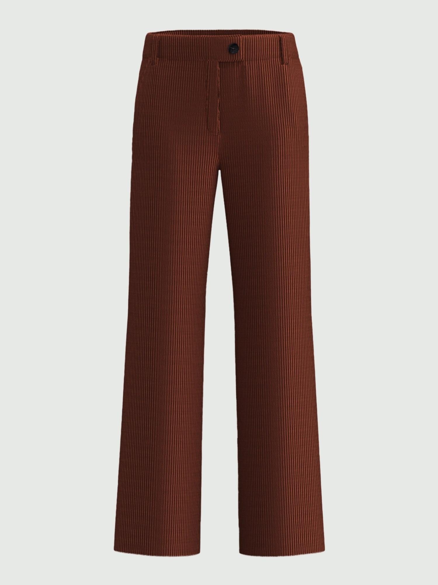 Emme Marella Pantalone dritto in velluto Destino Donna Bordeaux 2525136052200 004 EMME MARELLA