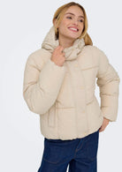 Jacqueline De Yong Giacca Invernale Donna Wonder Crema 15353998 Moonbeam JACQUELINE DE YONG