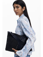 Desigual Borsa a tracolla effetto pelle media Donna Nero 25WAXP79 2000 DESIGUAL