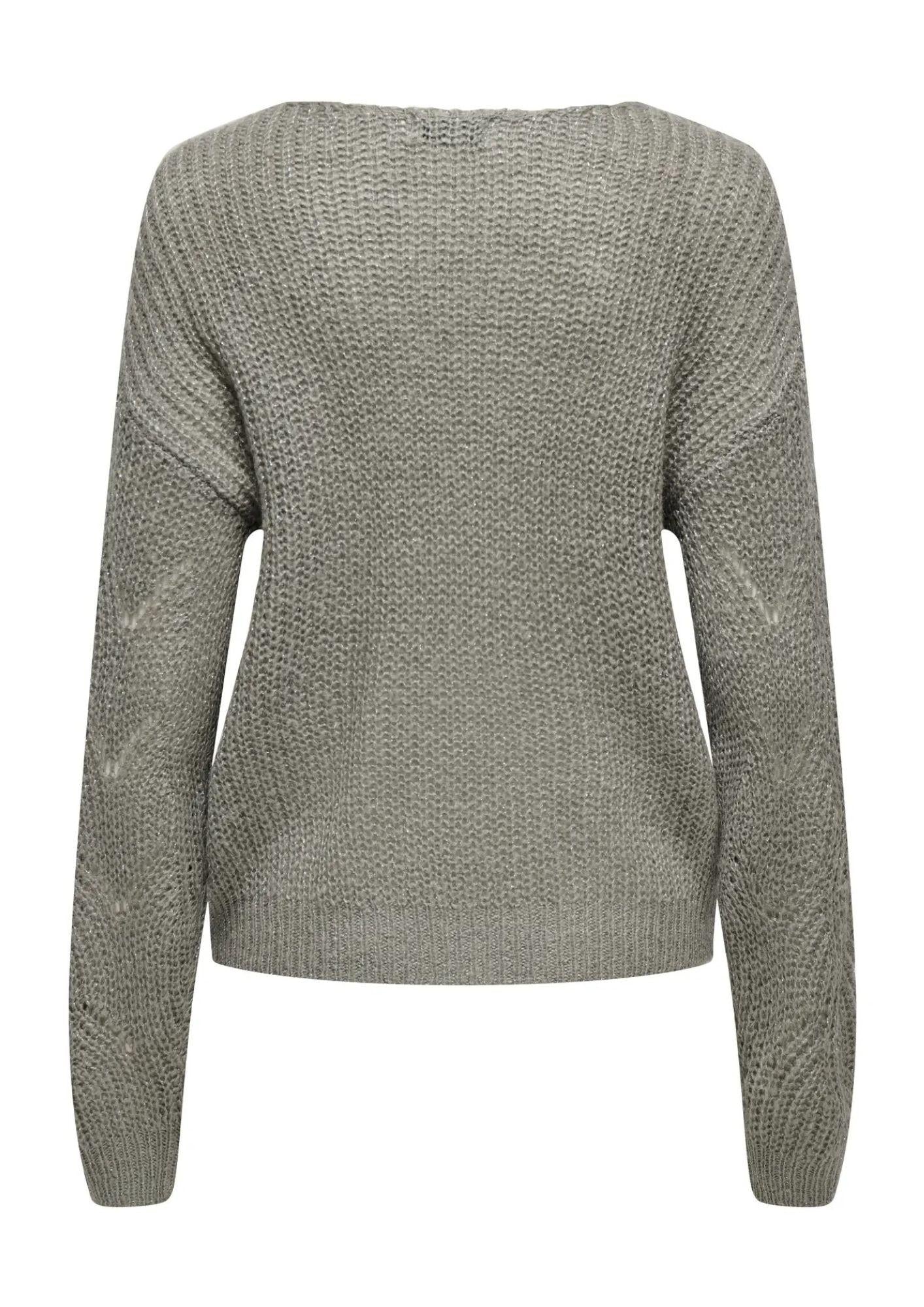 Jacqueline De Yong Maglia Donna Badut Argento 15302387 December Sky SILVER LUREX JACQUELINE DE YONG