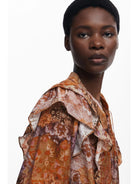 Desigual Blusa romantica paisley Donna Arancione 25WWBW08 7002 DESIGUAL