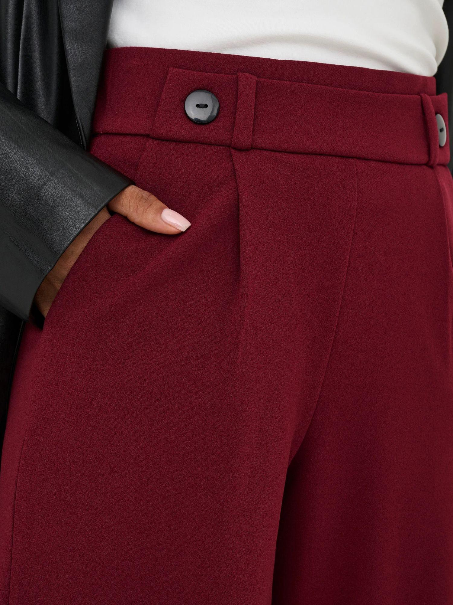 Jacqueline De Yong JDYGEGGO Wide Leg Fit Pantaloni a gamba larga Donna Cabernet 15208430 Cabernet BLACK BUTTONS JACQUELINE DE YONG