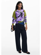 Desigual Maglione disegnato da Mr. Christian Lacroix Donna Verde 25WWJF42 3113 DESIGUAL