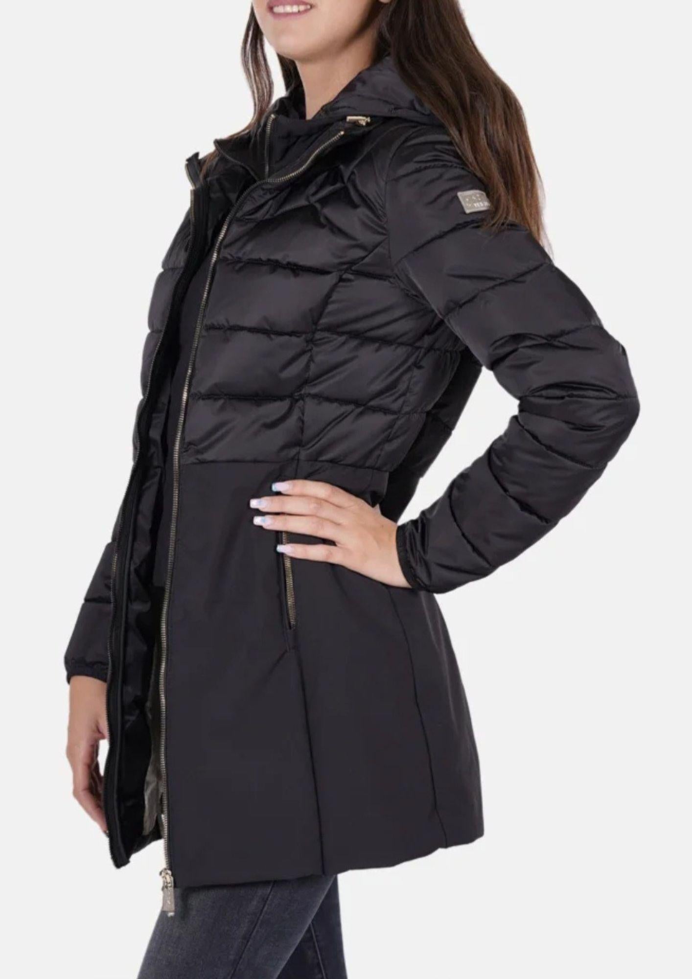 Yes Zee Cappotto Invernale Donna Nero O003 M800 0801 YES ZEE