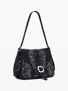 Desigual Borsa a tracolla effetto pelle con borchie piccola Donna Nero 25WAXPBH 2000 DESIGUAL