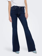 Only ONLREESE Jeans Flared Fit Donna Dark Blue Denim 15309845 Dark Blue Denim ONLY
