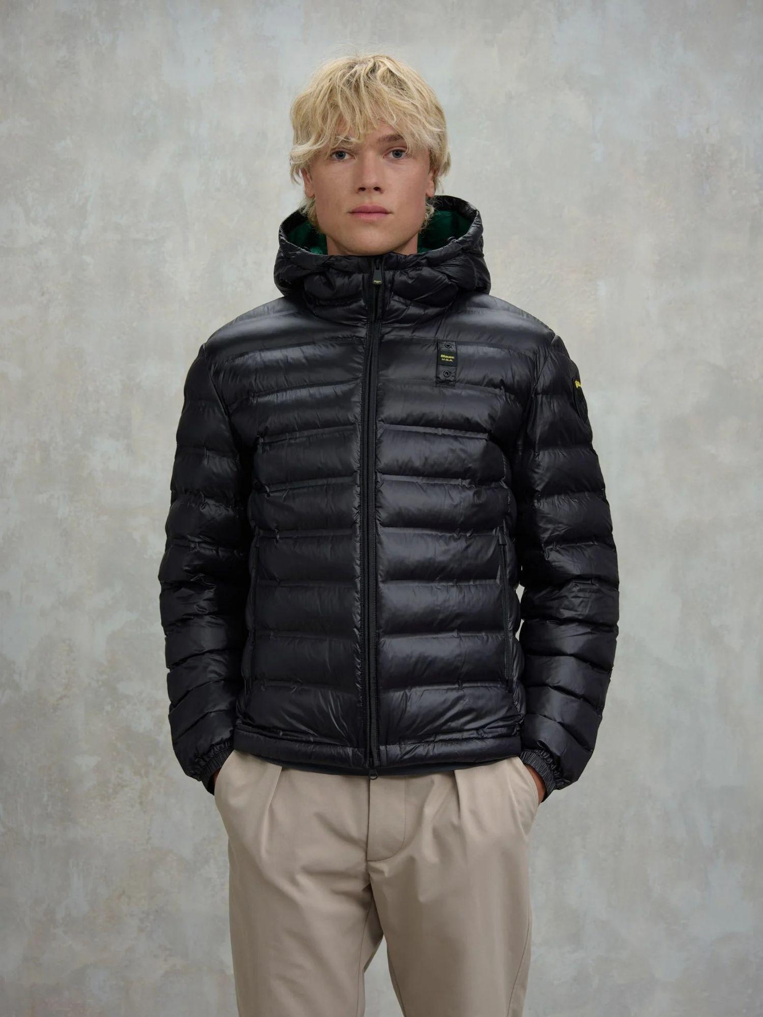 Blauer Giacca Invernale Uomo Charles Nera con Interno Verde BLUC02132 7284 999 BLAUER