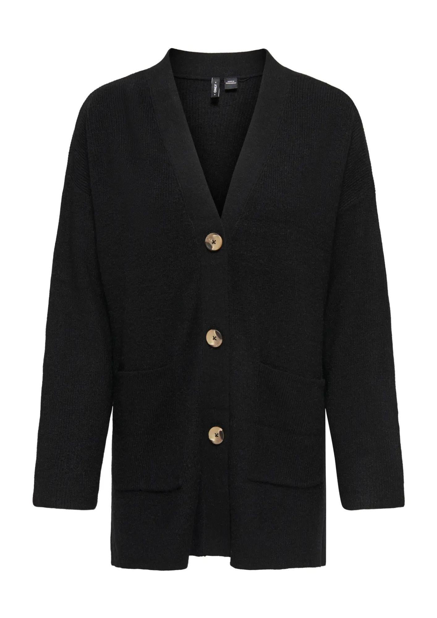 Only Cardigan Donna Ibi Nero 15351147 Black ONLY