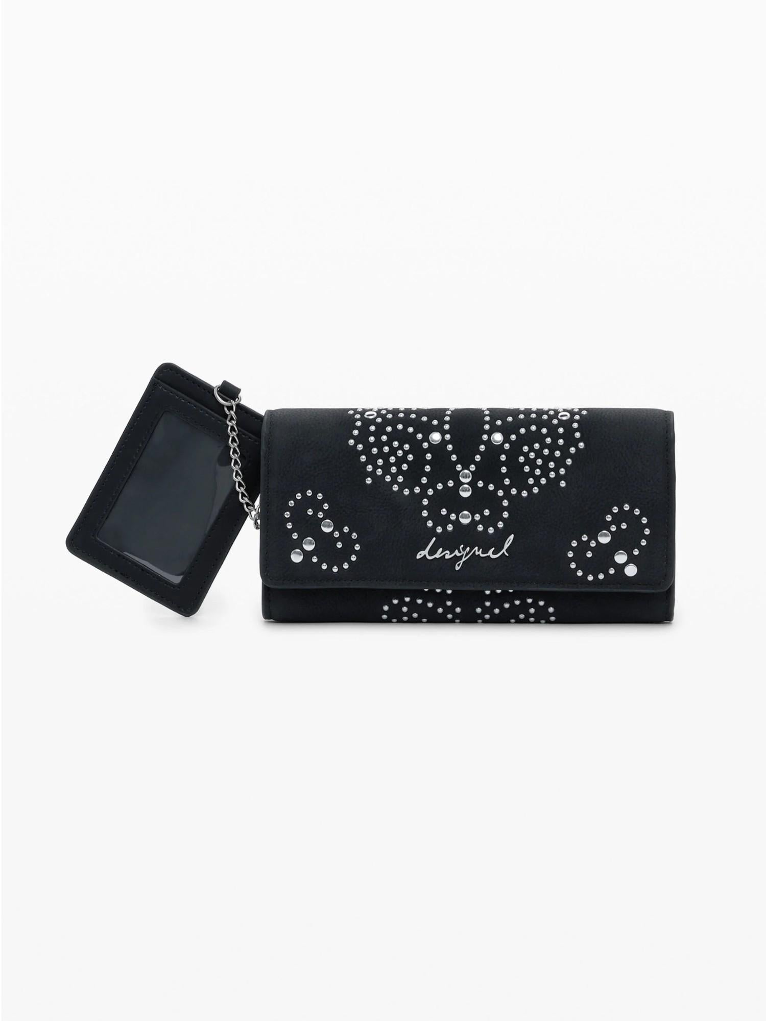Desigual Portafoglio borchie portacarte grande Donna Nero 25WAYP46 2000 DESIGUAL