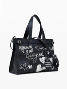 Desigual Shopper effetto pelle con lettere grande Donna Nero 25WAXPA5 2000 DESIGUAL