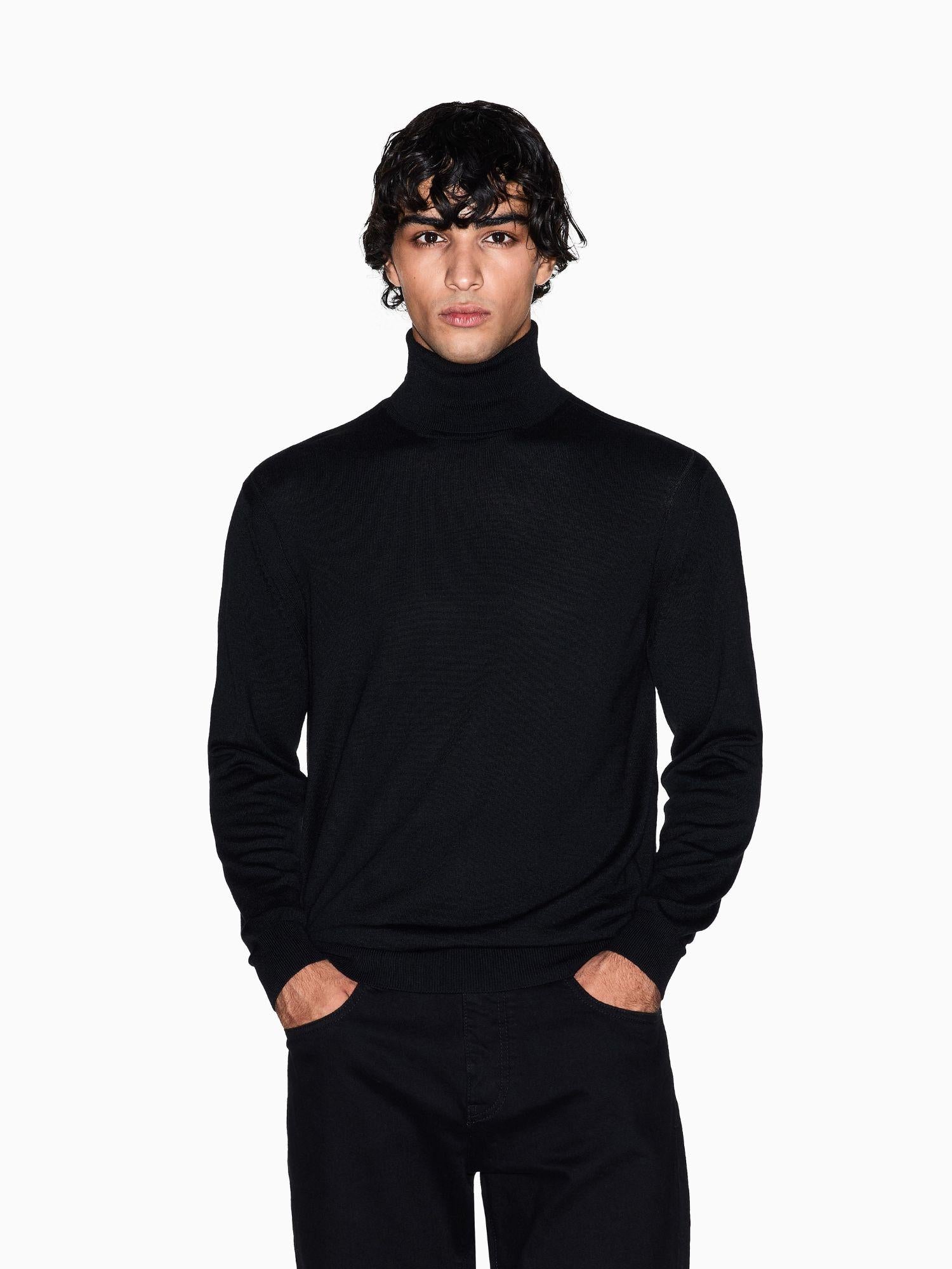 Armani Exchange Maglione dolcevita in misto lana Uomo Nero XM000900 AF11982 UC001 ARMANI EXCHANGE