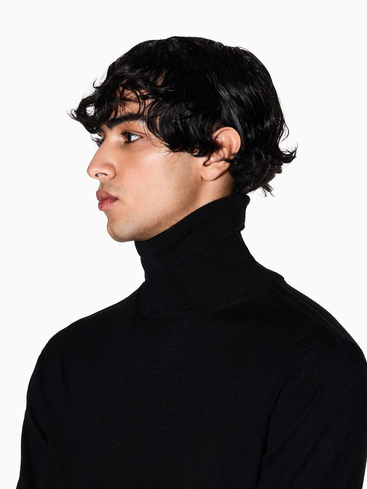 Armani Exchange Maglione dolcevita in misto lana Uomo Nero XM000900 AF11982 UC001 ARMANI EXCHANGE