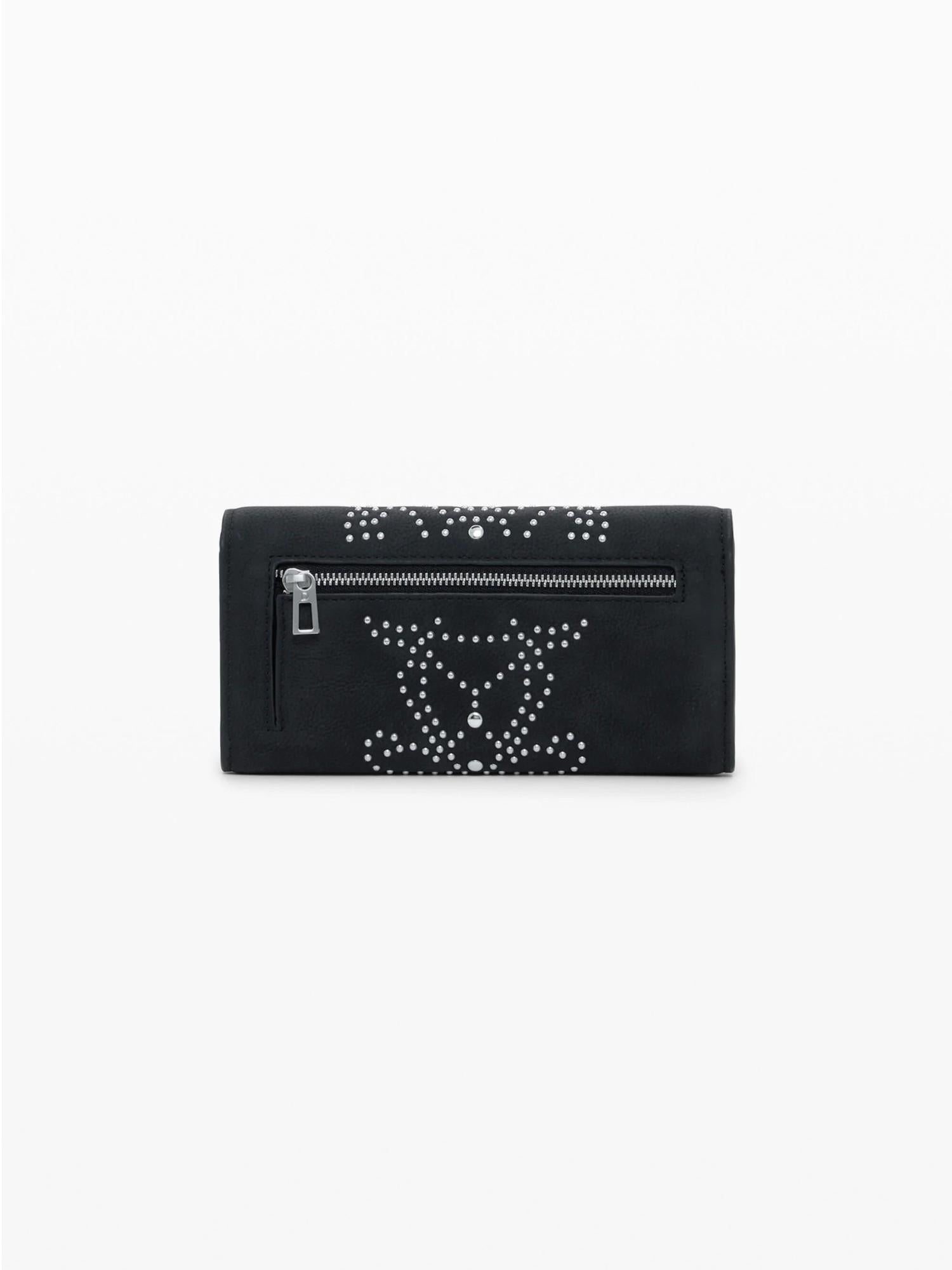 Desigual Portafoglio borchie portacarte grande Donna Nero 25WAYP46 2000 DESIGUAL