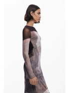 Desigual Vestito disegnato da Mr. Christian Lacroix Donna Marrone 25WWVK01 6044 DESIGUAL