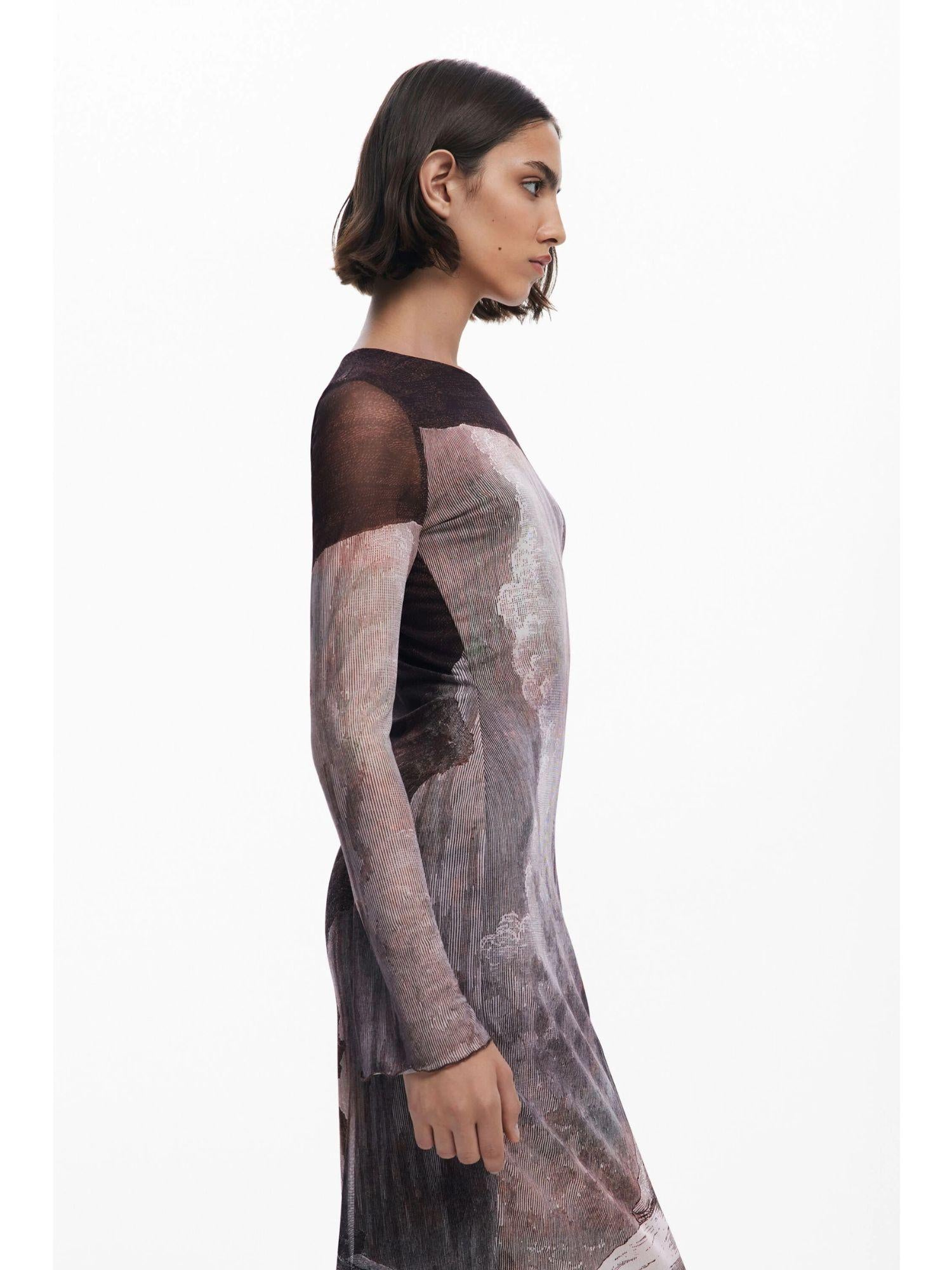 Desigual Vestito disegnato da Mr. Christian Lacroix Donna Marrone 25WWVK01 6044 DESIGUAL