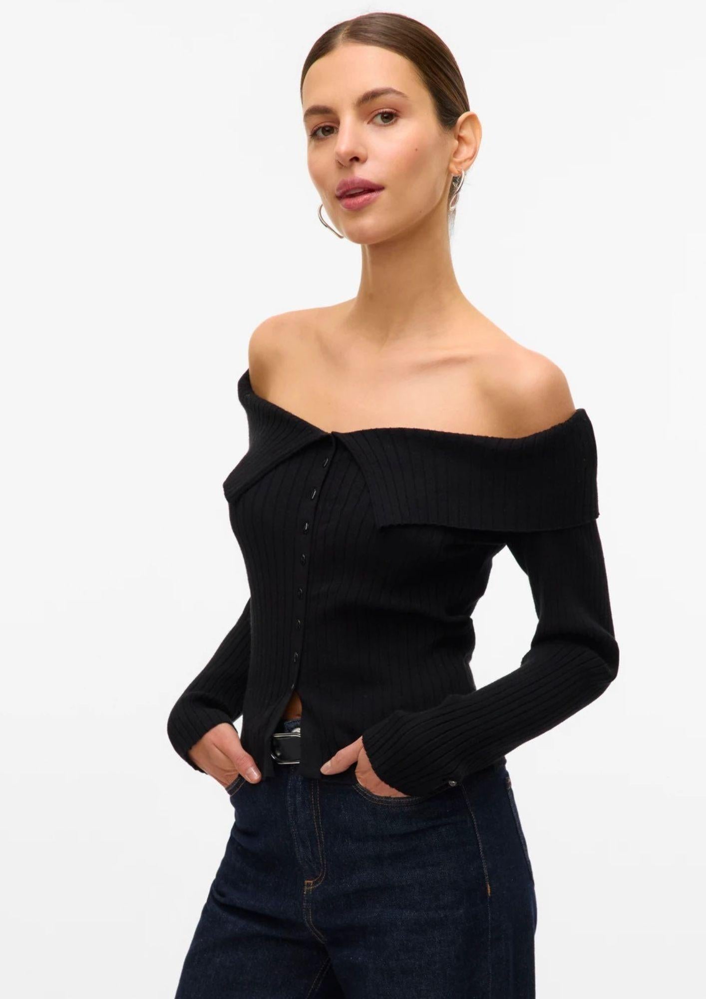 Aware Maglia Donna Sia Nera 10329653 Black VERO MODA